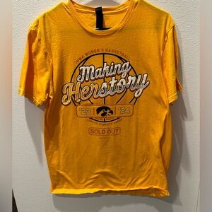 Iowa women’s basketball yellow Tshirt